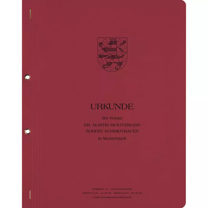 Ausfertigungshefter mit Nameneindruck, Design 01