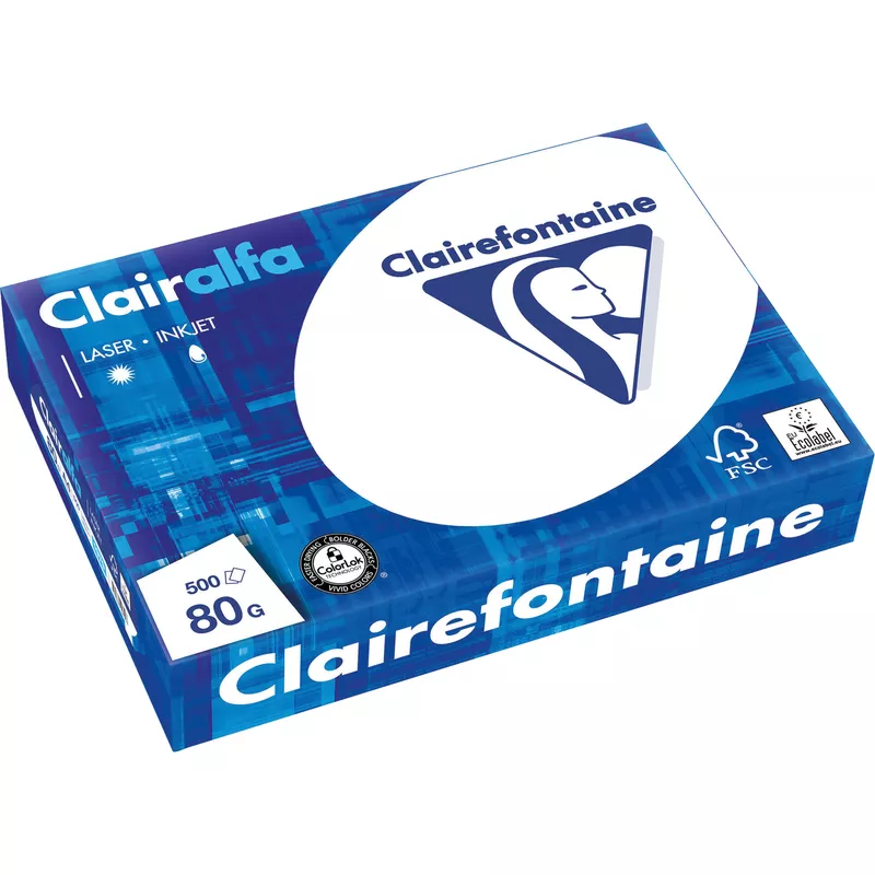 Clairefontaine Multif.- Papier A4 80g ws 500Bl.