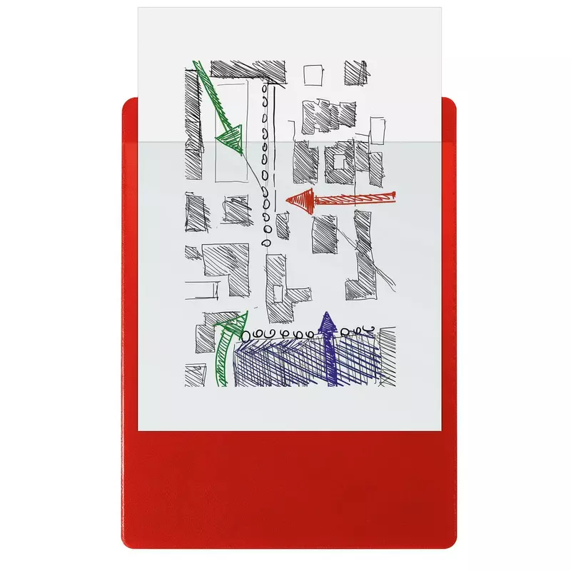 Klemmbrett mit Hülle - Format 23x32cm für A4 - Rot