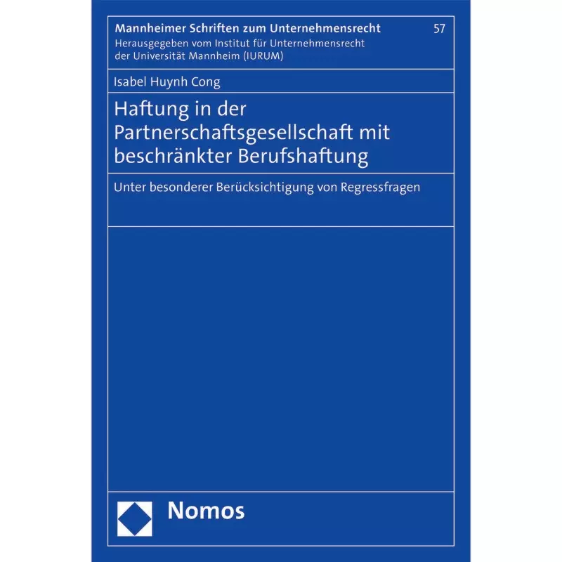 Haftung in der Partnerschaftsgesellschaft mit beschränkter Berufshaftung