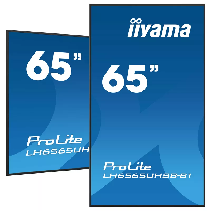 165cm/65 (3840x2160) iiyama ProLite LH6565UHSB-B1 16:9 4K UHD IPS Touch 8ms 60Hz 24/7 2xHDMI DP LAN WIFI Speaker Black