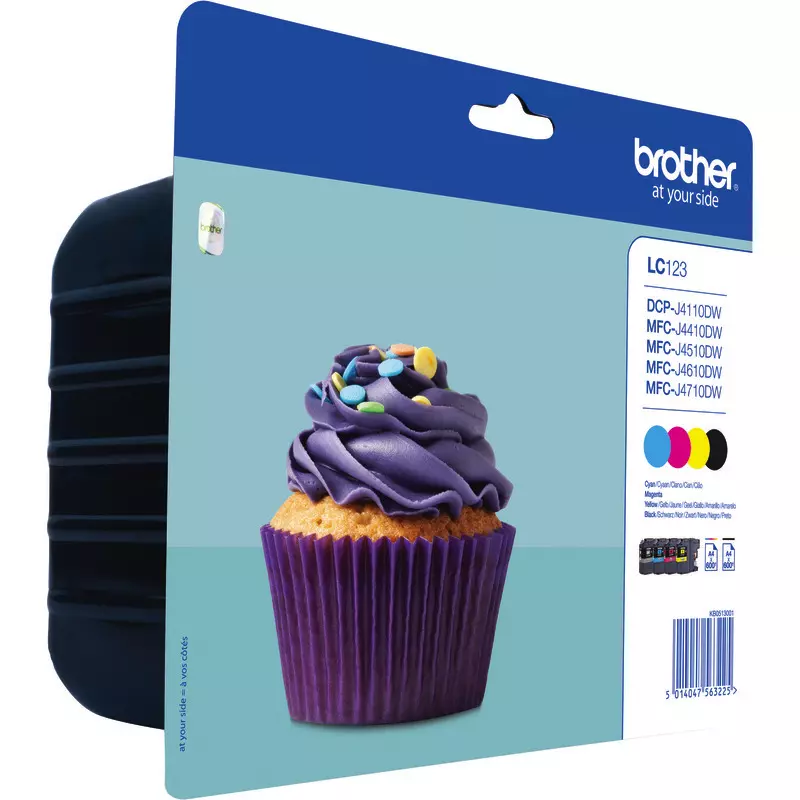 Brother Tintenpatrone  LC123VALBPDR, Multipack schwarz / cyan / magenta / gelb