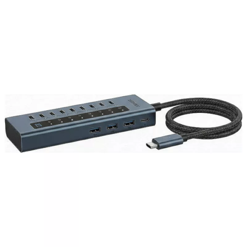 10-in-1 Hub IcyBox USB 3.2 mit 10 Anschlüssen