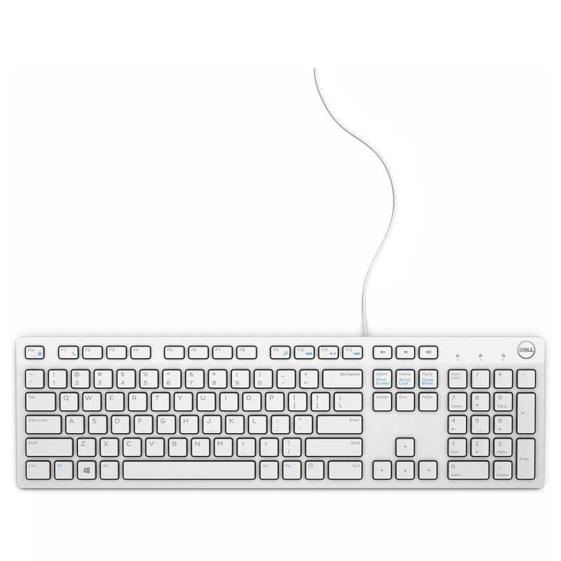 Dell KB216 kabelgebundenes USB Keyboard - DE Layout - White