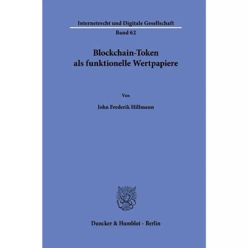 Blockchain-Token als funktionelle Wertpapiere