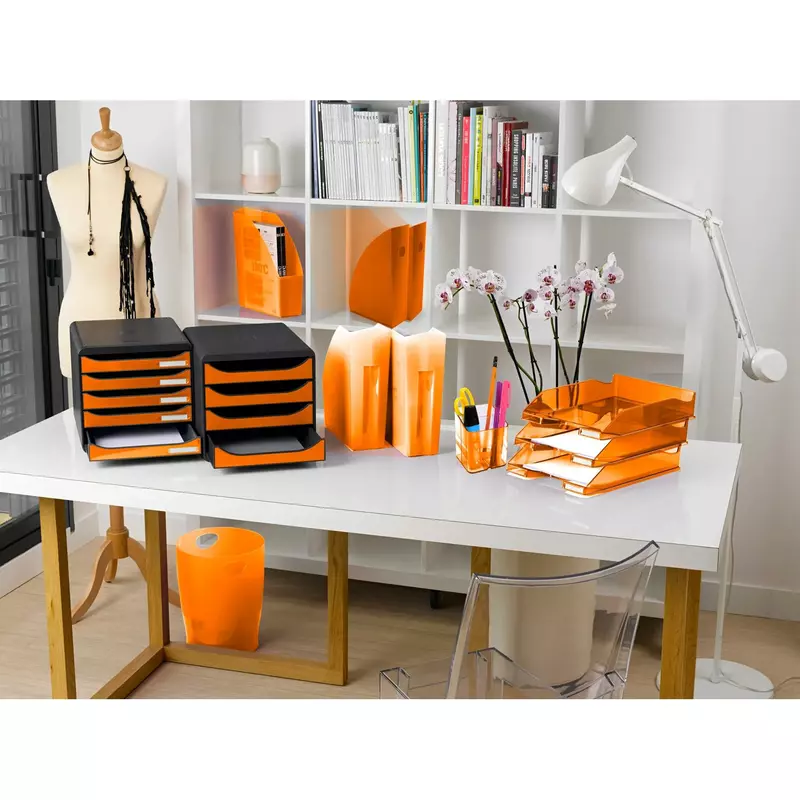 Papierkorb Ecobin, 15 Liter, Linicolor - Orange