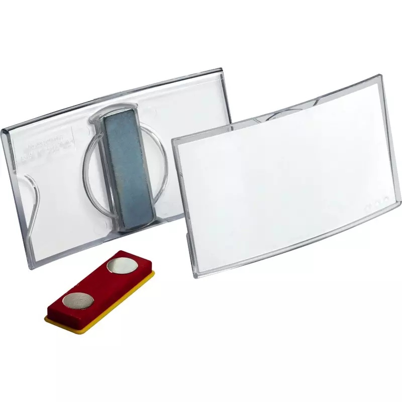 DURABLE Namensschilder Acryl Konvex mit Magnet, Packung: 25 Stück