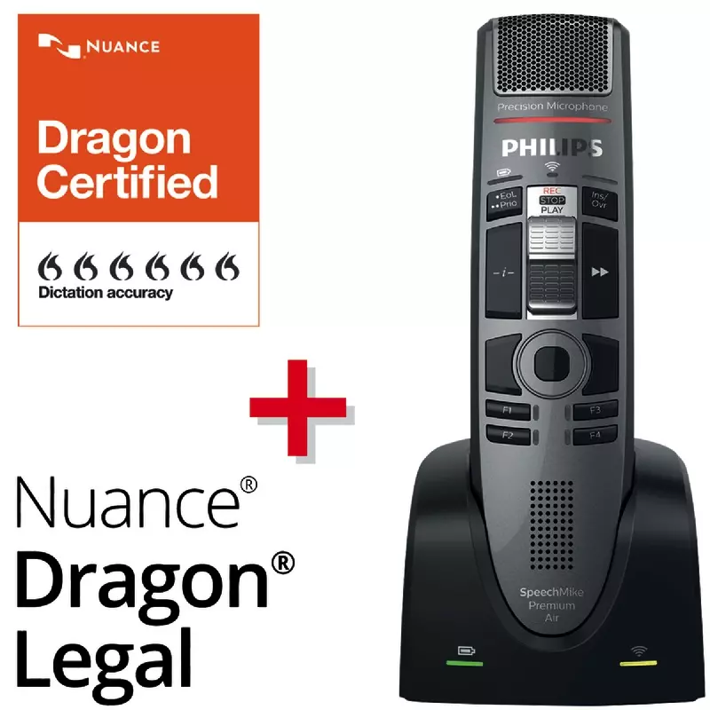 Spar-Set! SpeechMike Premium Air, Schiebeschalter SMP 4010 + Dragon Legal v16