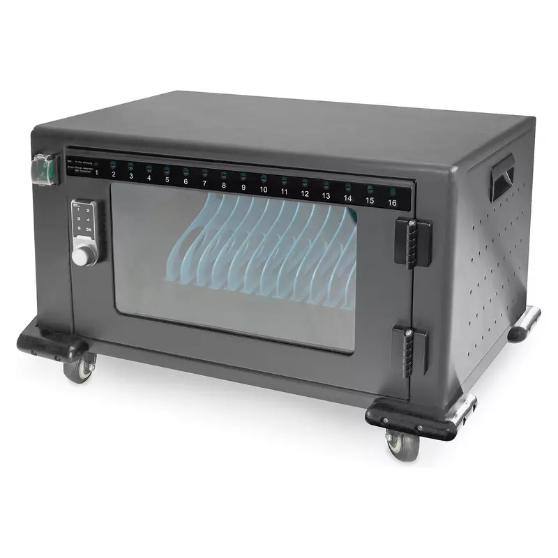 DIGITUS Mobiler Ladeschrank für 16 Tablets bis 13 Zoll, USB- C