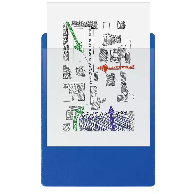 Klemmbrett mit Hülle - Format 23x32cm für A4 - Blau