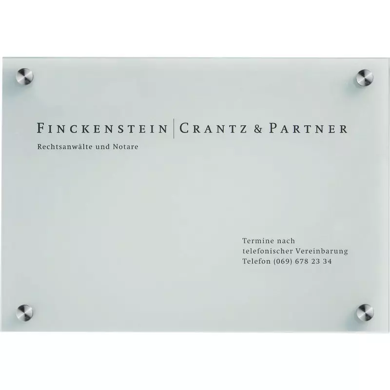 Sign Systems® CRISTALLO Wandschild DIN A3, B x H x T: 420 x 297 x 28 mm