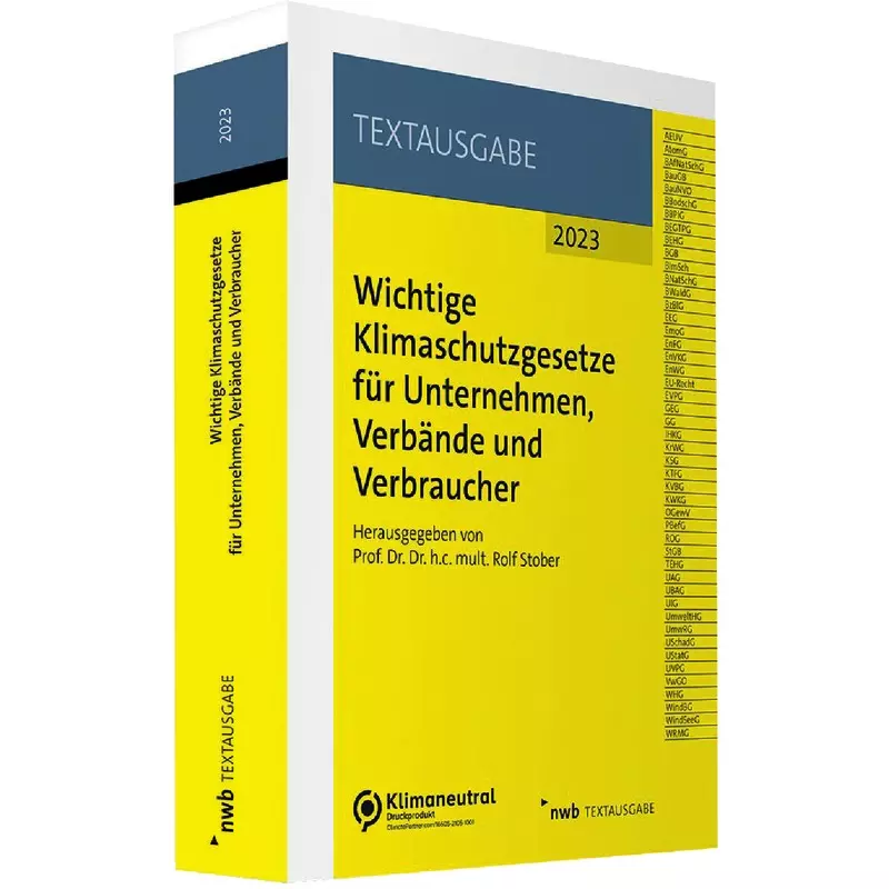Wichtige Klimaschutzgesetze für Unternehmen, Verbände und Verbraucher