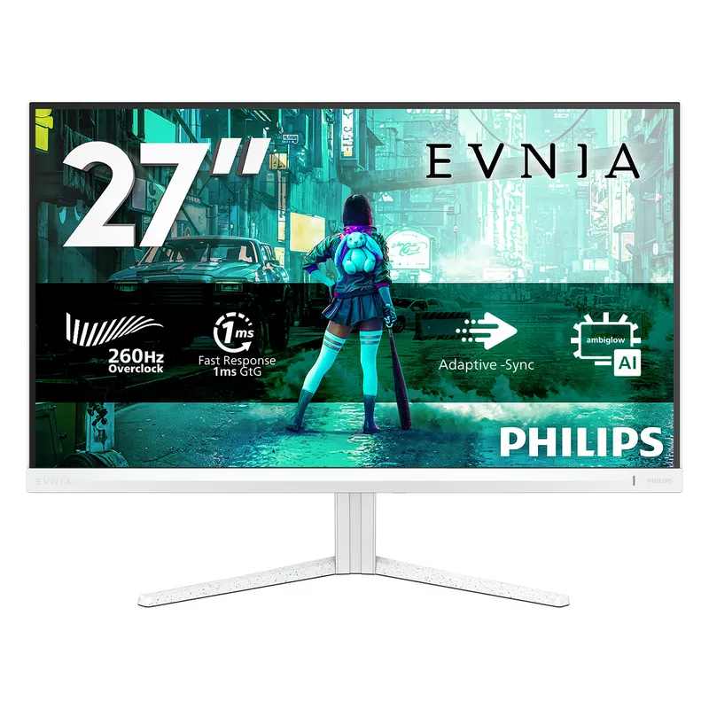 27M2N3201PL-00 gaming monitor 27-inch Full HD Fast IPS 260 Hz 1 ms HDR10 Adaptive Sync white