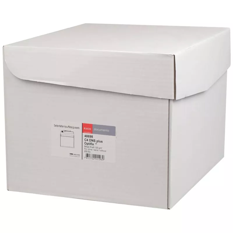Briefumschlag Documento ohne Fenster, C4, 120g/m², haftklebend, 200 Stück, braun ELCO 48698