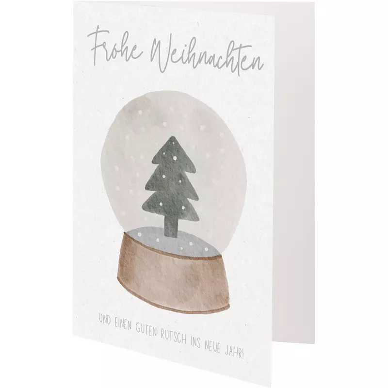 SoldanPlus Weihnachtskarte Schneekugel , individuell bedruckt, inkl. Kuvert