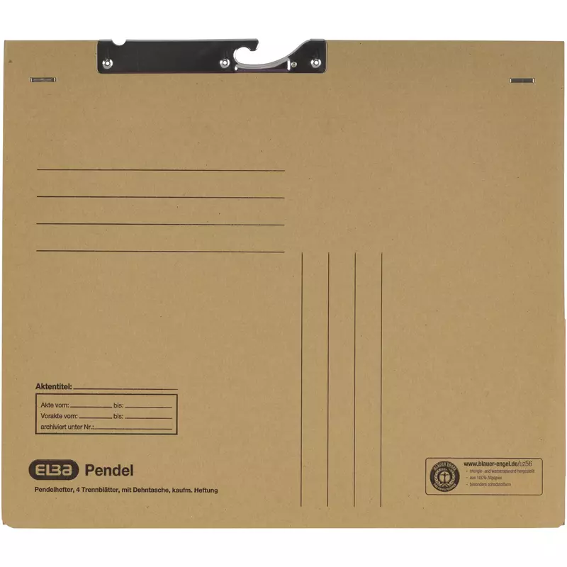 Elba Pendelhefter 4 Trennblätter kaufm. Heftung