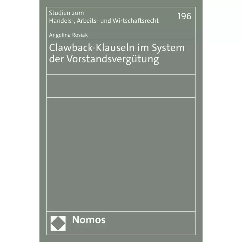 Clawback-Klauseln im System der Vorstandsvergütung