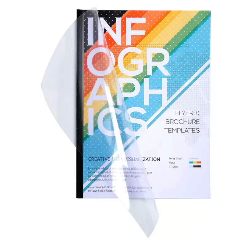 100er Packung Einbanddeckel aus PVC 150µ, für DIN A4 - Kristall