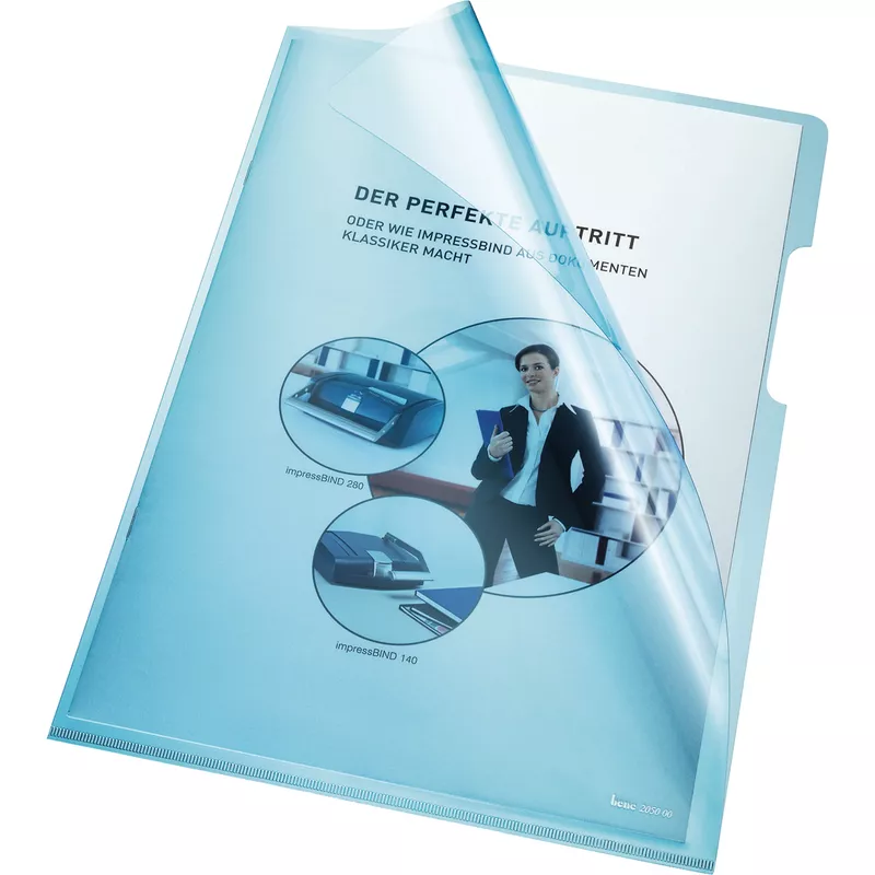 Bene Sichthülle DIN A4 HPVC bl 100 St.