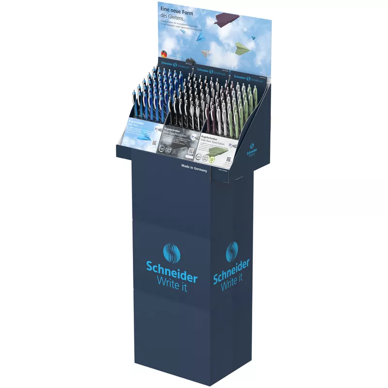 Kugelschreiber Slider Rave mit Sockel, 90 Stück, sortiert SCHNEIDER 50-399635