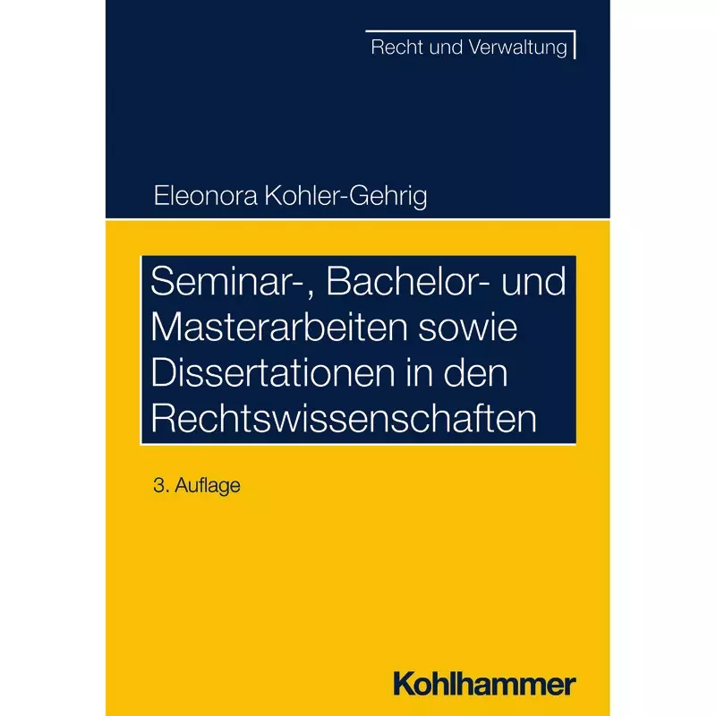 Seminar-, Bachelor- und Masterarbeiten sowie Dissertationen in den Rechtswissenschaften