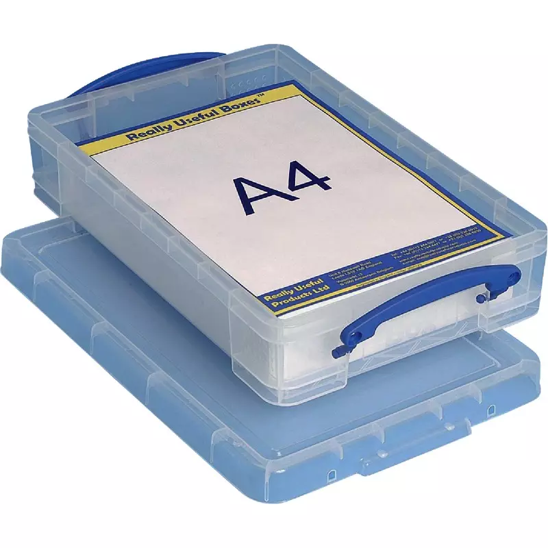 Really Useful Box Transport- und Aufbewahrungsbox mit Deckel, 4 Liter, f. DIN A4
