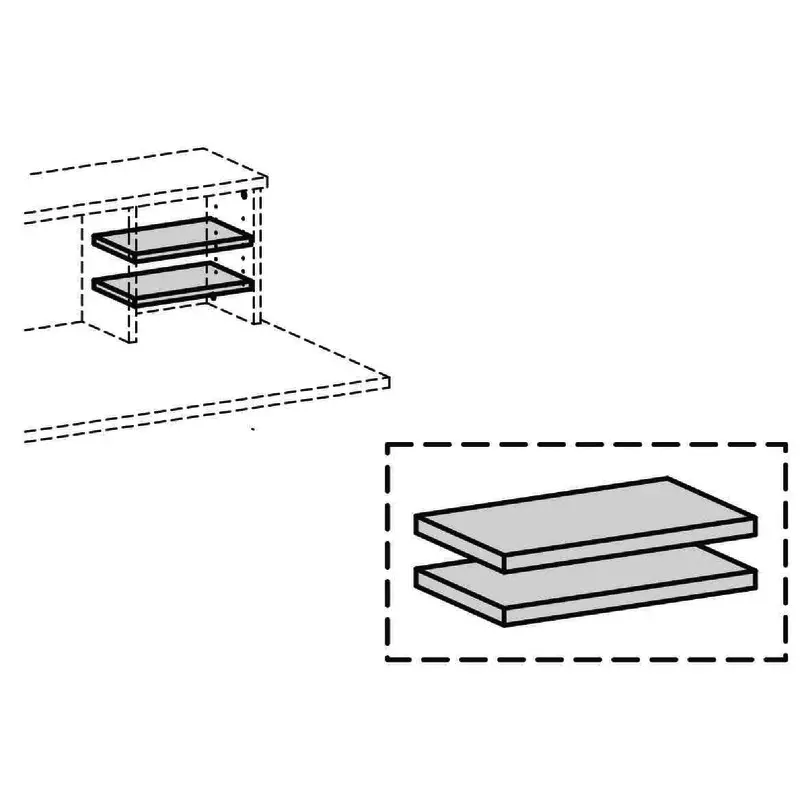Geramöbel Einlegeböden Welcome 2er Pack nur für Thekenbreiten 1800 mm geeignet