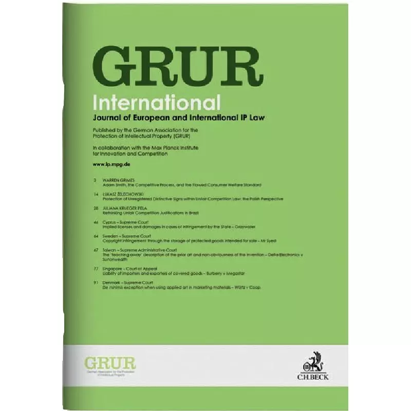 GRUR Int - GRUR International - Abonnement