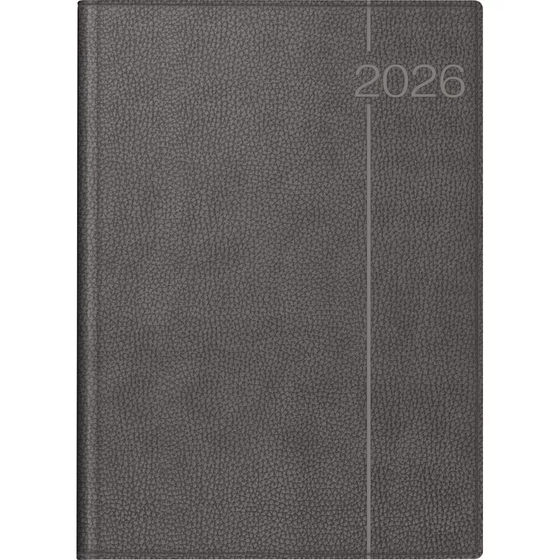 Buchkalender Conform 2026, 21 x 29,7 cm, 1T/1S, Kunstleder, grau RIDO 70-27 504 846