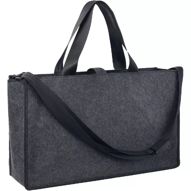 STOP Desk Sharing-/ Laptoptasche Sumba 46228, 100% recycelter Filz dunkelgrau, bis 17,3 Zoll