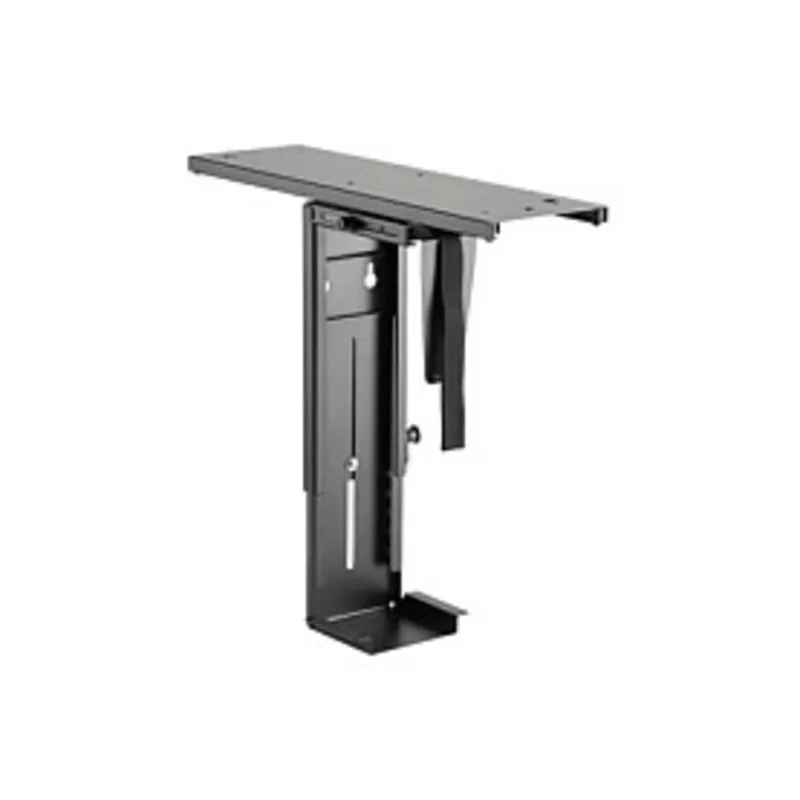 Adjustable under desk CPU mount, rotatable, slidable
