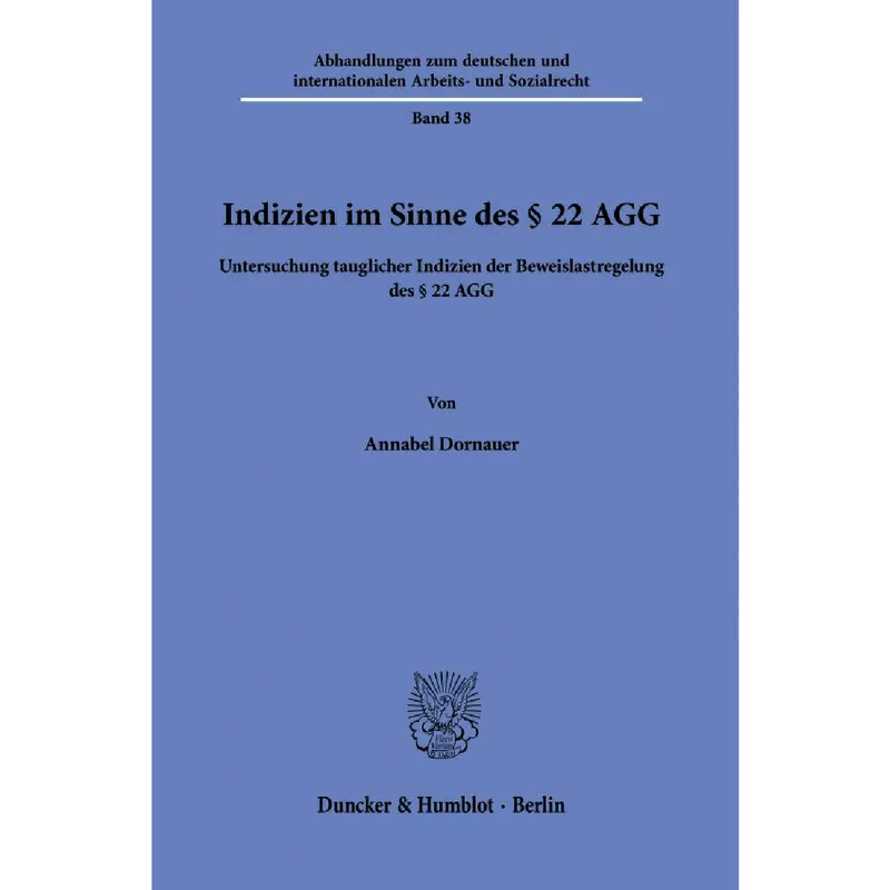 Indizien im Sinne des § 22 AGG