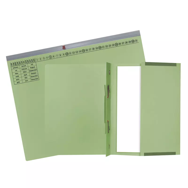 Exacompta, Exaflex Premium, Kanzlei Hängehefter, 1 Abheftvorrichtung, Rechtsheftung, 265x318mm, Packung mit 25 Stück - Grün
