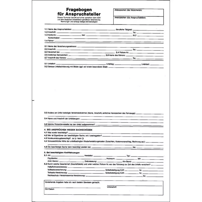 SoldanPlus Fragebogen für Anspruchsteller