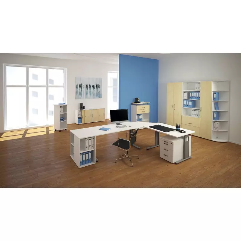 Geramöbel Rechtecktisch Flex BxH 1600x800 mm C-Kufe silber