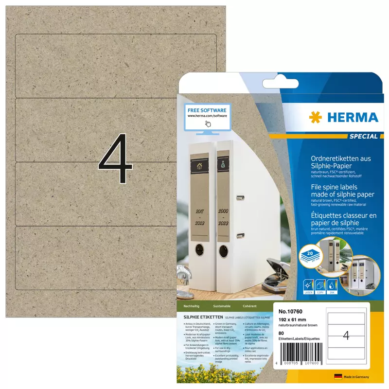 Herma Etikett Silphie 192x61mm br 80St.