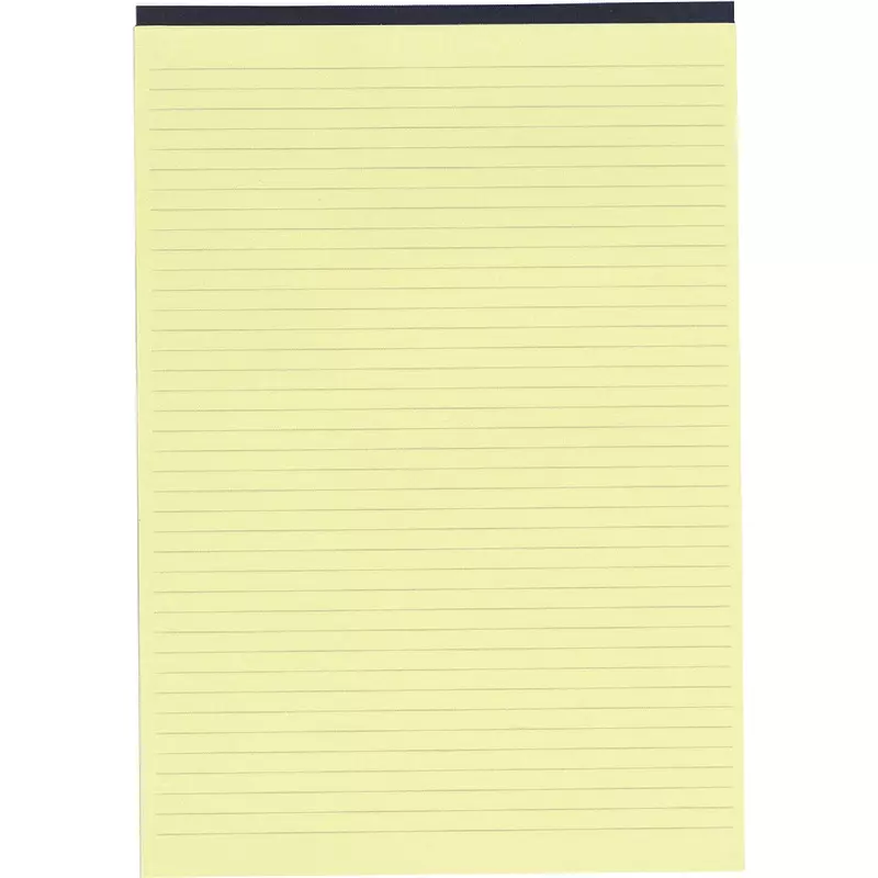 EXACOMPTA Legal Pad - Black Block mit gelbem Papier, DIN A4, liniert