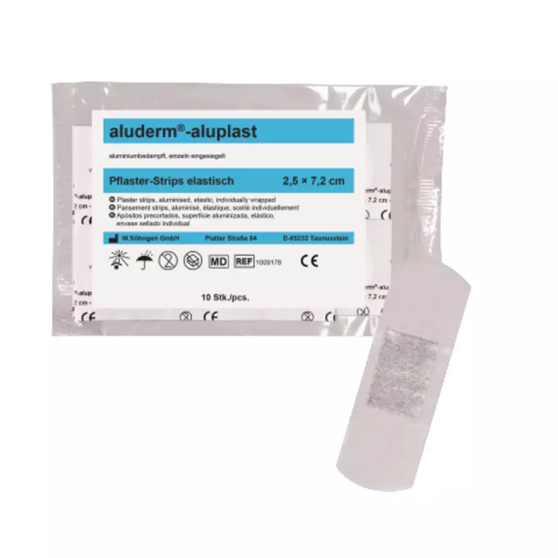 aluderm Pflasterstrip aluplast 2,5x7,2cm el. 10 St.