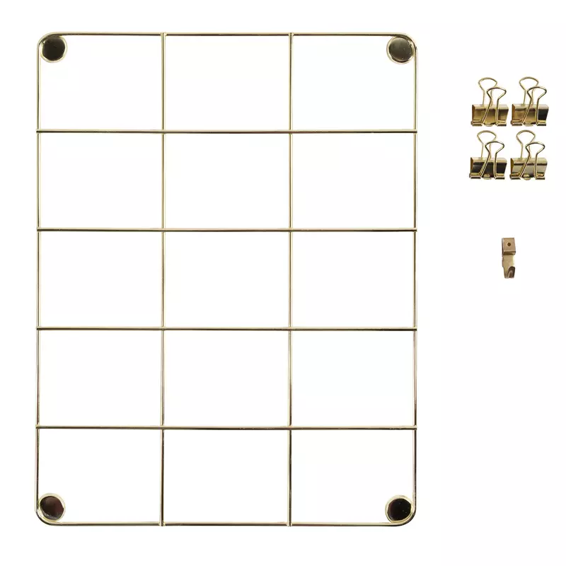 Fototafel aus Metall, golden, 21,7x28,1cm - Gold