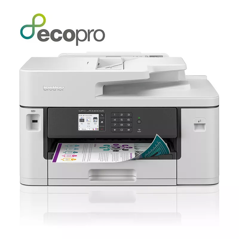 T Brother MFC-J5340DWE EcoPro Tinte-Multifunktionsdrucker 4in1 A3 LAN WLAN Duplex ADF