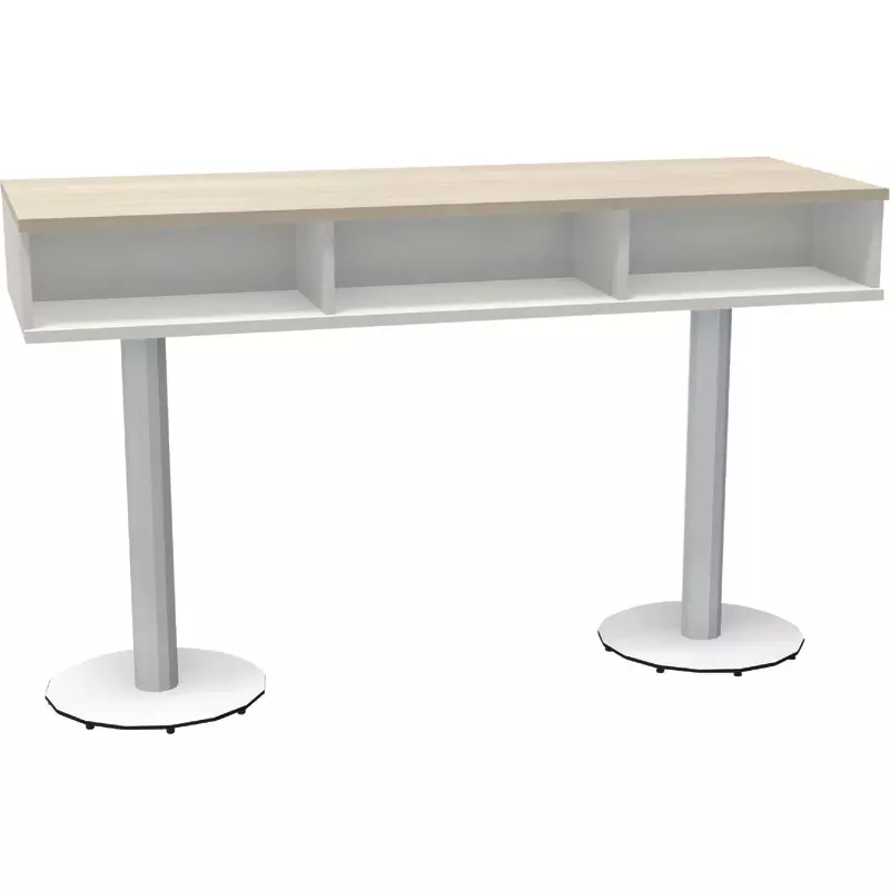 FM Meetingpoint Nexus, Mittelzone, B x H  T: 1800 x 1100 x 642 mm, weiß/Akazie