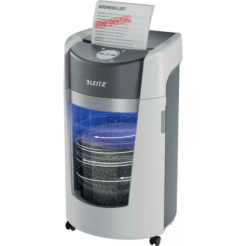 LEITZ IQ Aktenvernichter OptiMax Office P5, Sicherheitsstufe P-5