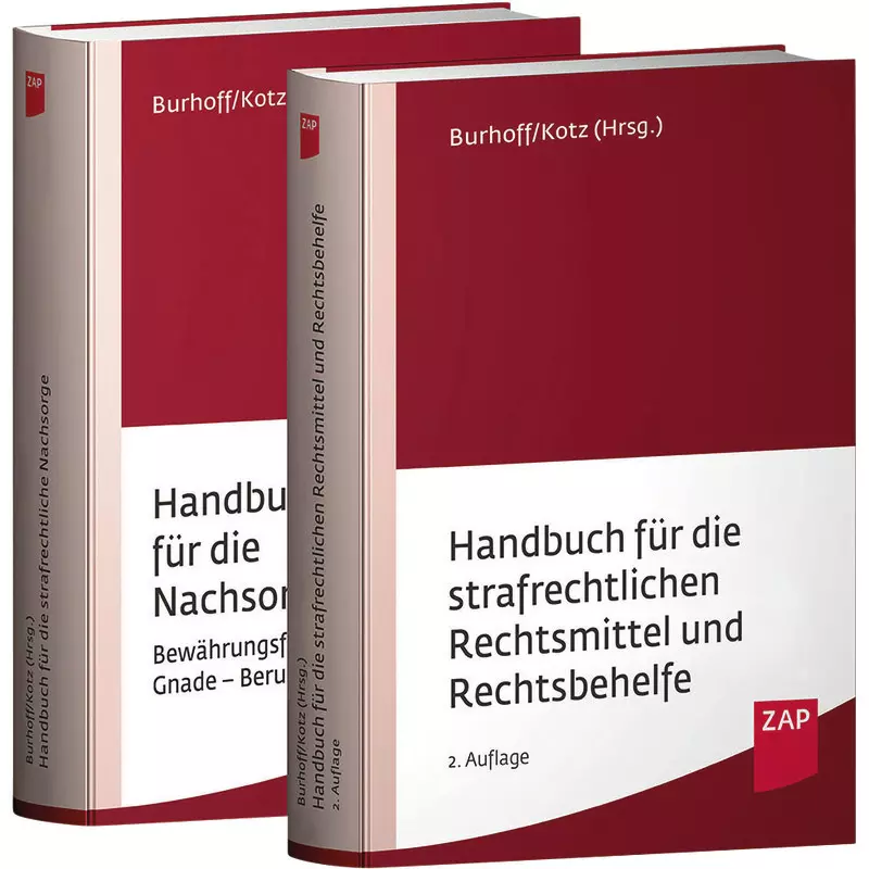 Paket Handbuch für die strafrechtliche Nachsorge und Handbuch für die strafrechtlichen Rechtsmittel und Rechtsbehelfe