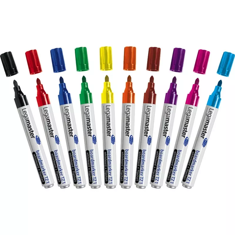 Legamaster Board- und Flipchartmarker TZ1, Set: 10 Stück farbsortiert