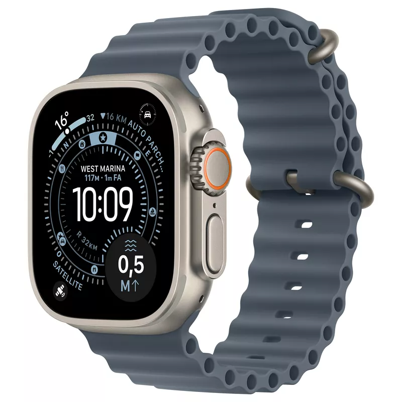 Apple Watch Ultra 3 Titanium Cellular 49mm Natur (Ocean Armband maritimblau)