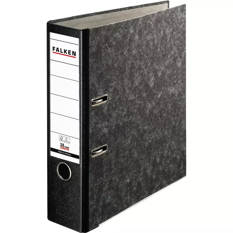 Falken Ordner Recycling Plus DIN A4 80mm Papier sw