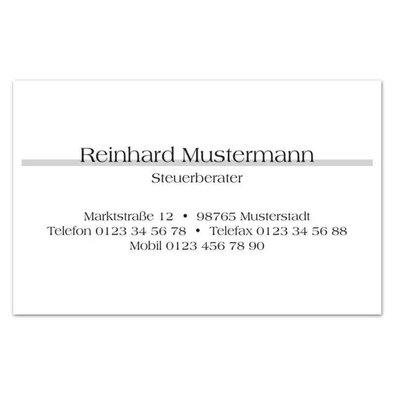 Visitenkarten, 1-farbig bedruckt, Design 11