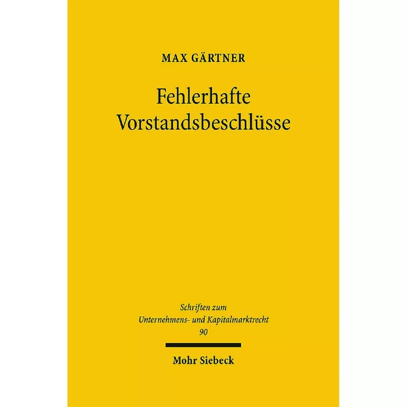 Fehlerhafte Vorstandsbeschlüsse