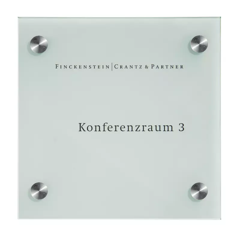Sign Systems® CRISTALLO Türschild, B x H x T: 150 x 150 x 28 mm