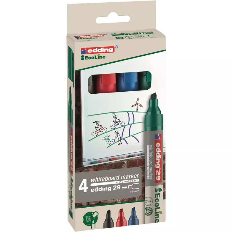 edding Boardmarker 29 EcoLine 1-5mm sort 4 St.